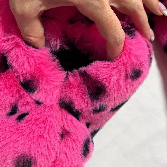 NWT Fashion nova faux fur animal print coat size M - Picture 7 of 8